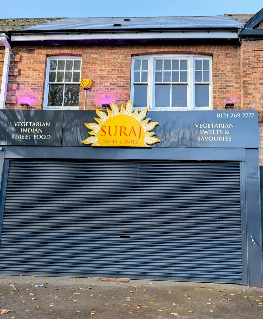 Exterior of the Hall Green Suraj Sweet Centre shop